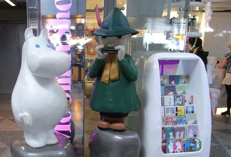 There are plenty of shops at Helsinki airport, including the Moomin Shop.
