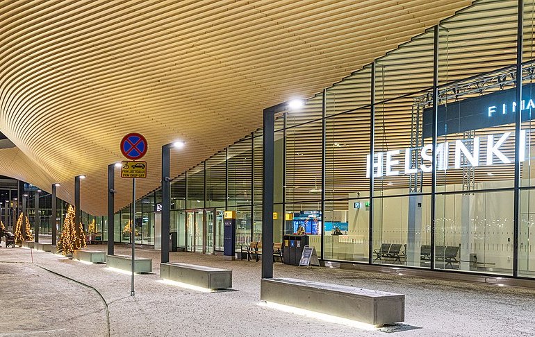 Helsinki airport has a modern new terminal