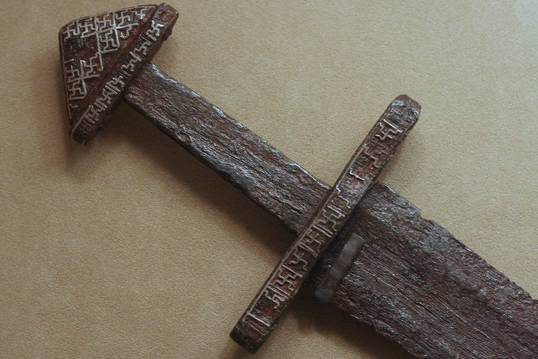 Some Viking swords had carved hilts.