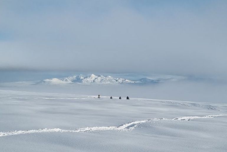 Iceland is a great place to go on a snowmobile tour.