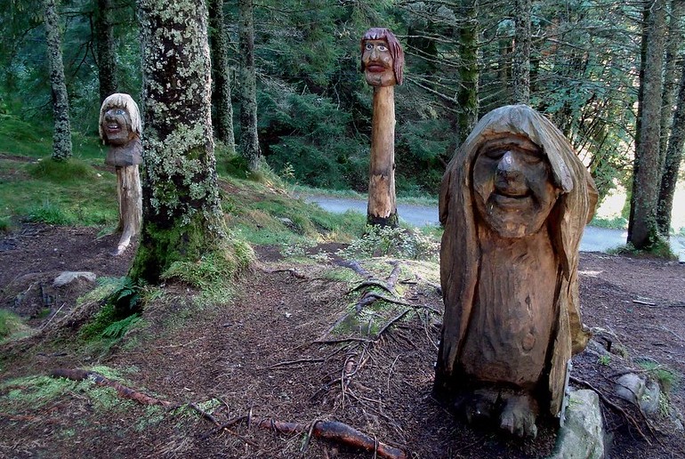 Trolls often live in dark forests, according to Scandinavian folklore