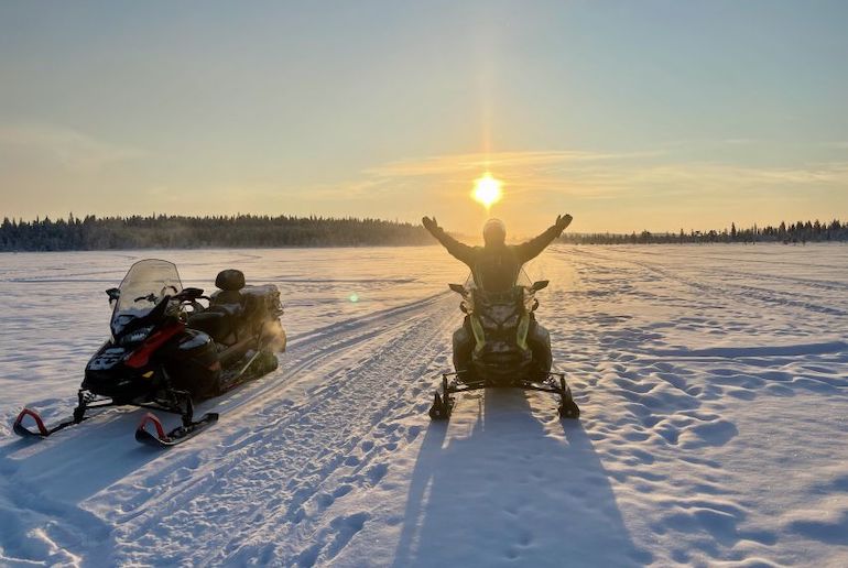 Kiruna, Sweden is a great place for a snowmobile tour