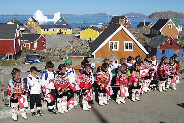 Folk art in Greenland is often expressed through clothes and costumes. 