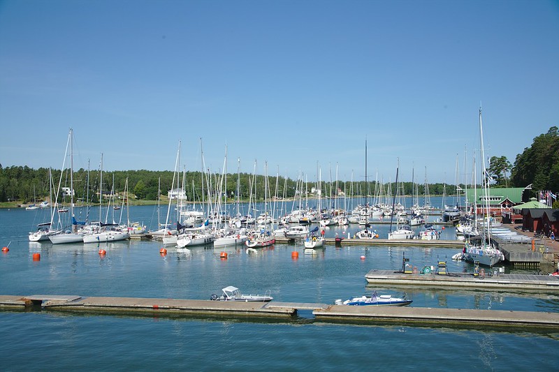 The Stockholm to Tallinn ferry stops at Mariehamn in the Åland Islands