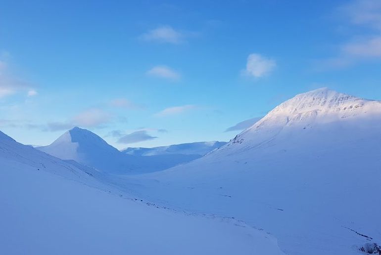 Hraundrangi Peak is an iconic spot for ice climbing in Iceland