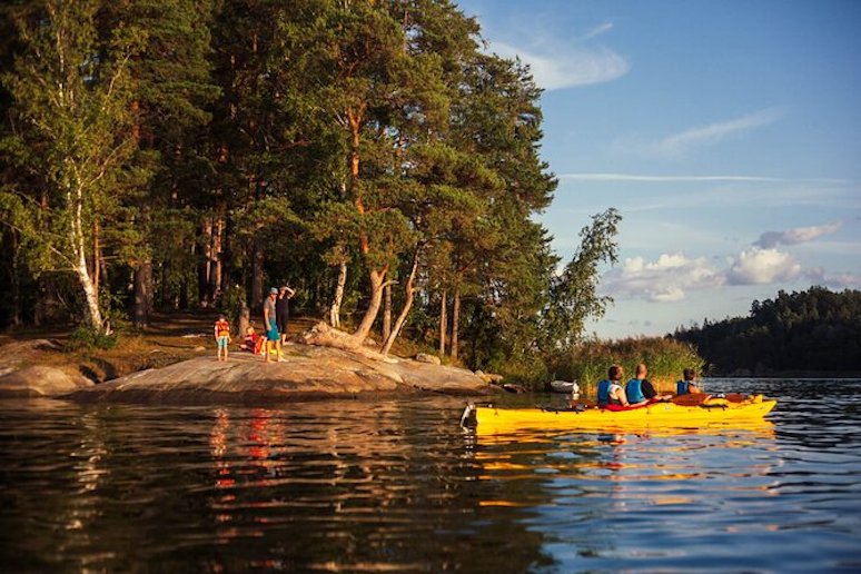 See Stockholm on a sunset kayak tour