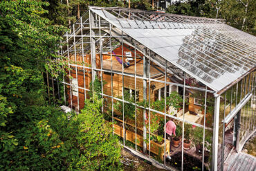 A house within a greenhouse