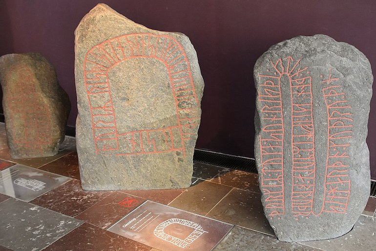 There are some noteable Viking runestones in the National Museum of Denmark
