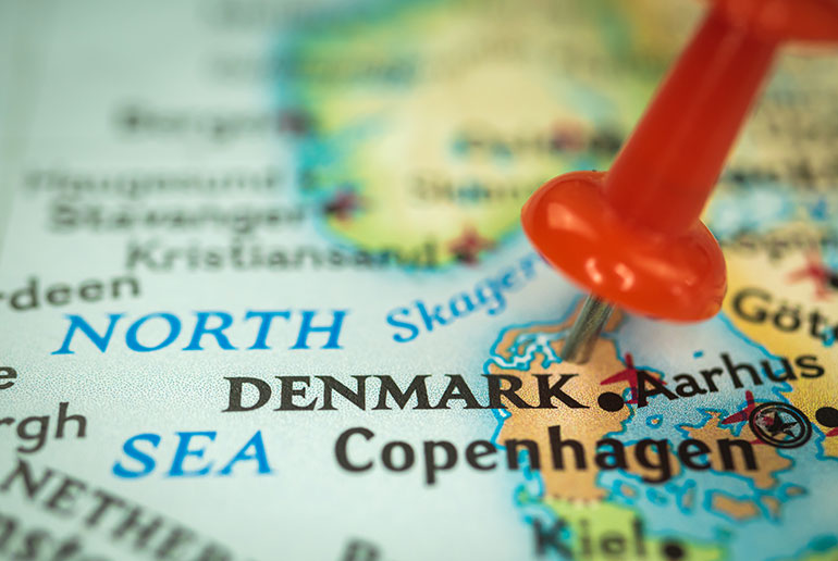 Denmark is north of Germany, south of Norway and west of Sweden 