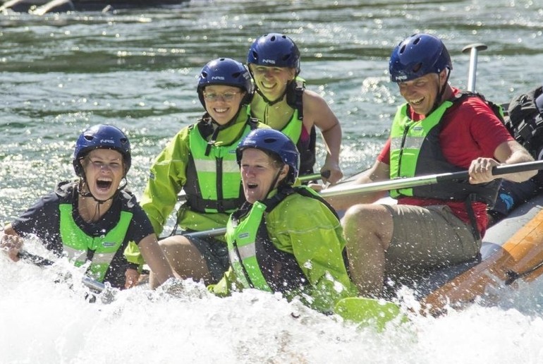 White water rafting on the Raundel river is a great activity from Voss in Norway