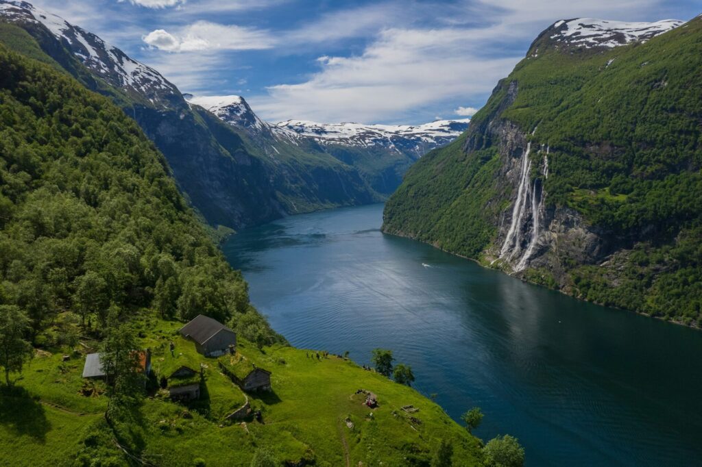fjord with water and mountains