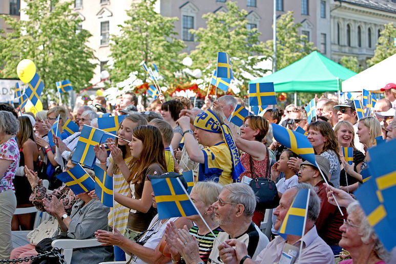 On Sweden's National Day, the Swedes wave flags