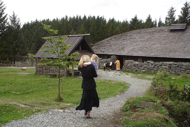 Avaldsnes Viking village features reconstructions and actors portraying Viking life