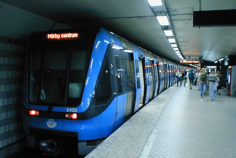 There are three lines on Stockholm's tunnelbana (metro)