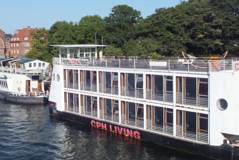The Copenhagen hotel boat is a fun way to stay in the centre of Copenhagen