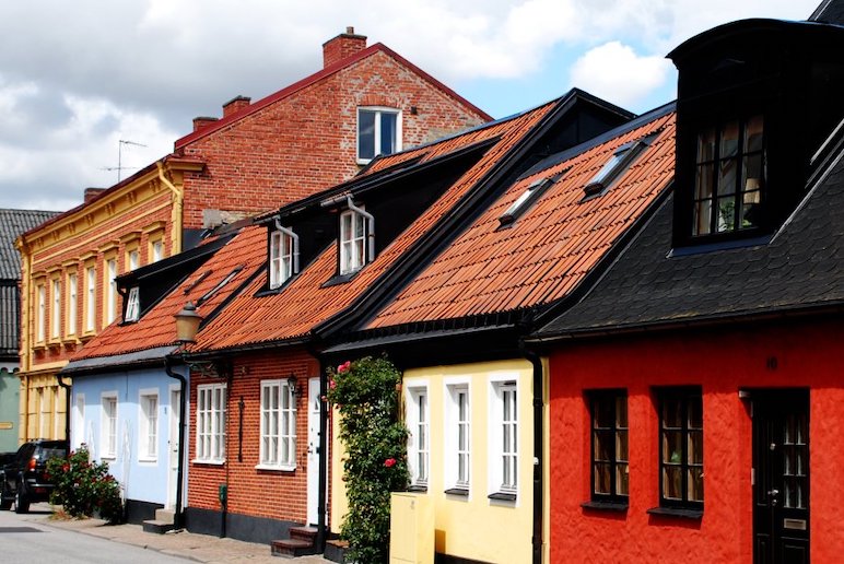The pretty village of Ystad lies on Sweden's southern coast.