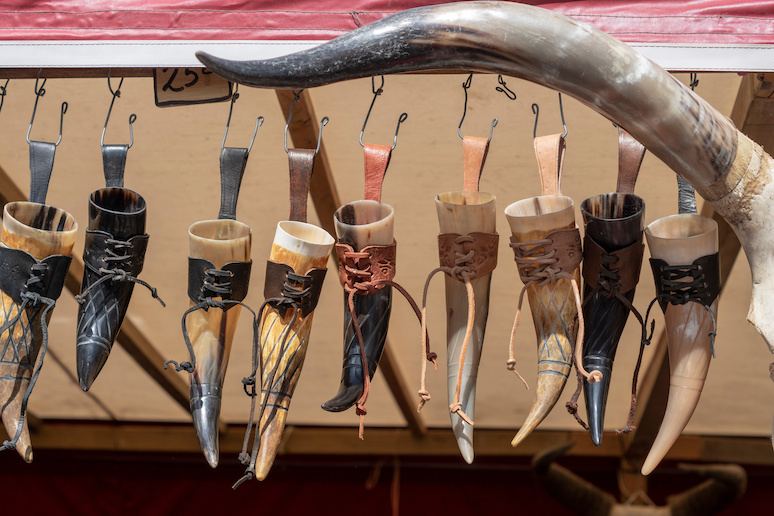 Viking drinking horns had symbolic significance.