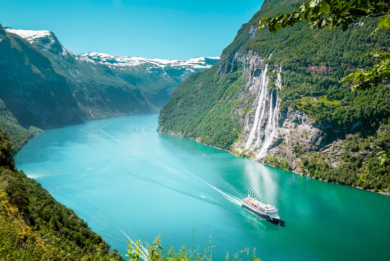 Norway's Geirangerfjord is one of Scandinavia's most beautiful and dramatic cruise destinations.