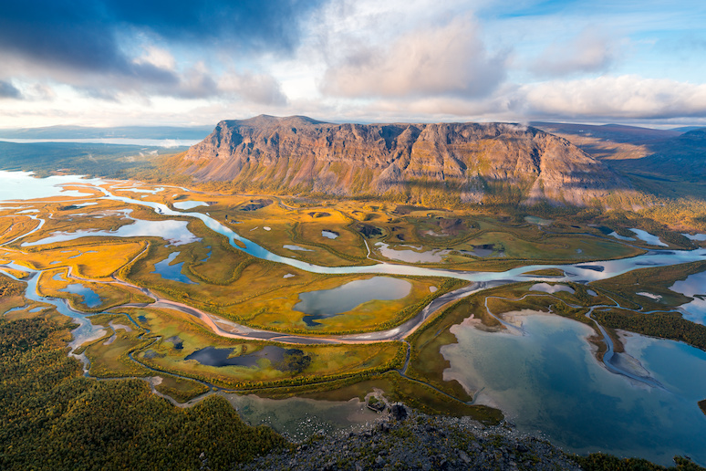 Sarek national park is home to six of Sweden’s highest mountains and almost 100 glaciers