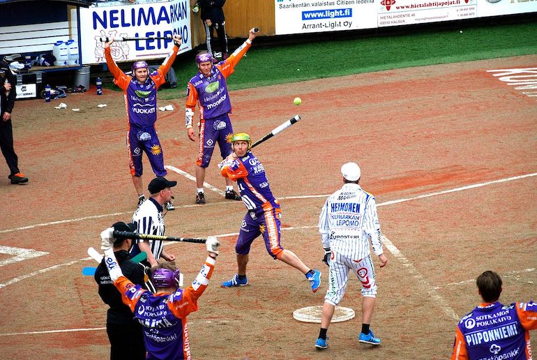 Pesäpallo is Finland's national sport.