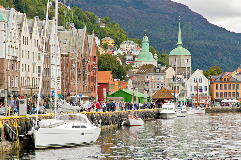 See Bergen's Bryggen Wharf on a fjord cruise.
