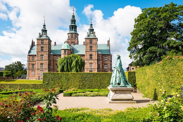 Rosenborg Castle in Copenhagen is surrounded by the King's garden.