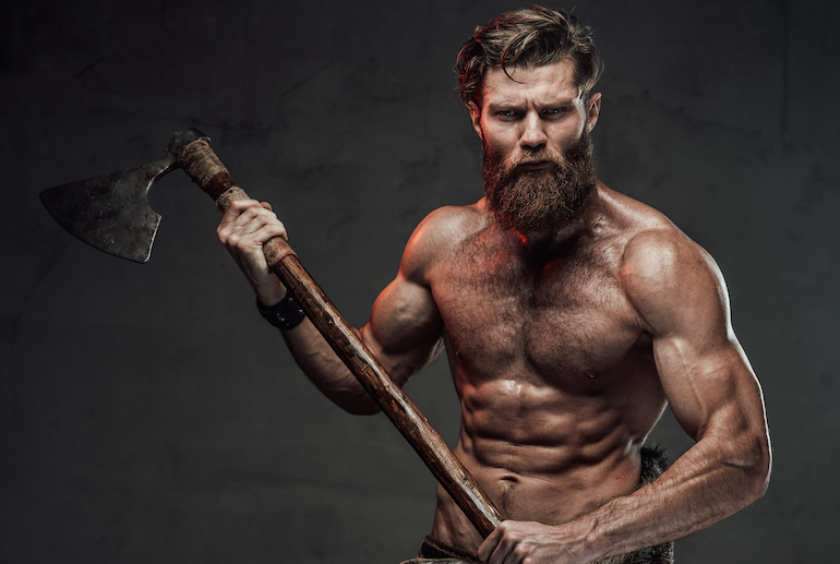 Viking men were strong and fit.