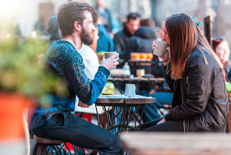 Going for fika is a popular date activity in Sweden.