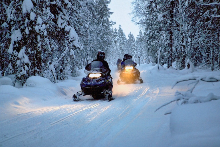 Take a fun-filled adrenaline-fuelled snowmobile tour from Levi in Finland