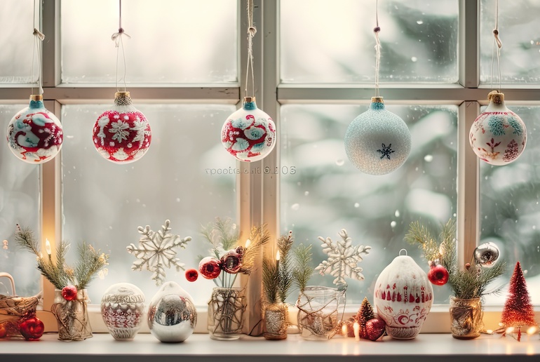 Red, white, green and silver are popular colours in Scandinavia at Christmas