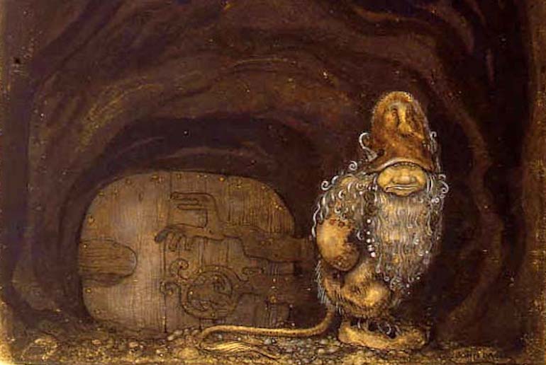 A troll, painted by John Bauer