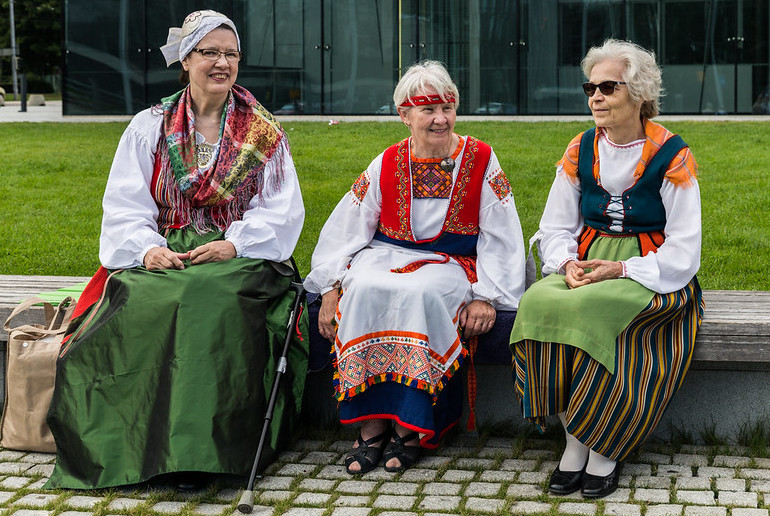 The vast Finnish landscapes influenced traditional clothing's materials and designs. 