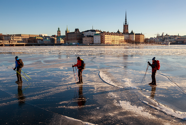 Ice skating in Stockholm
