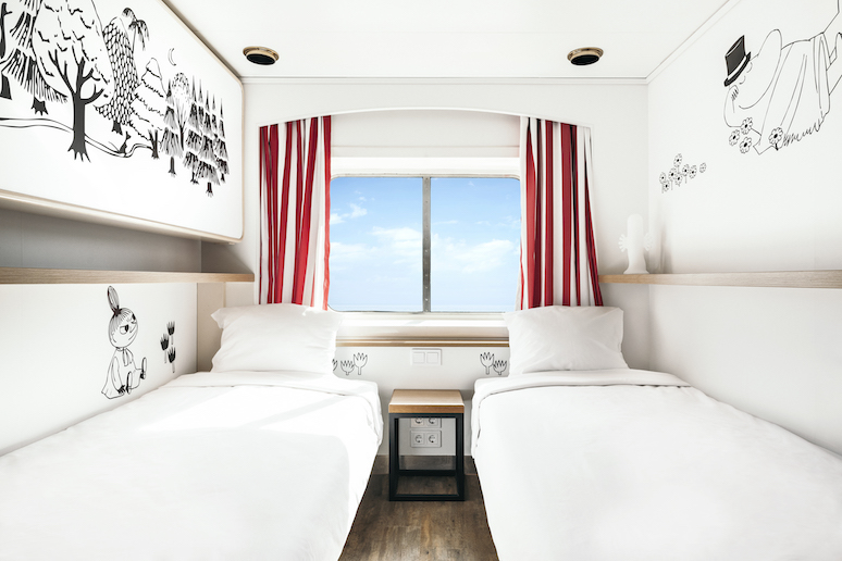 We like the Moomin design cabins on the Tallink Silja ferries from Stockholm to Helsinki