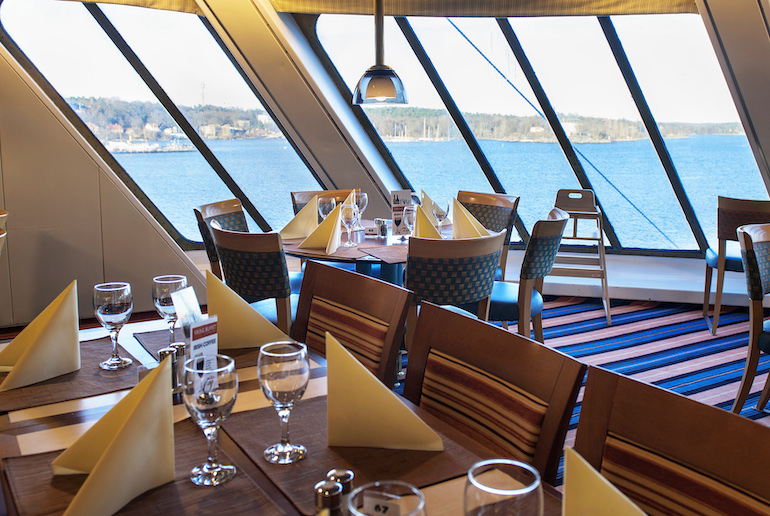 Viking Line ships have on-board restaurants, bars and cafés.