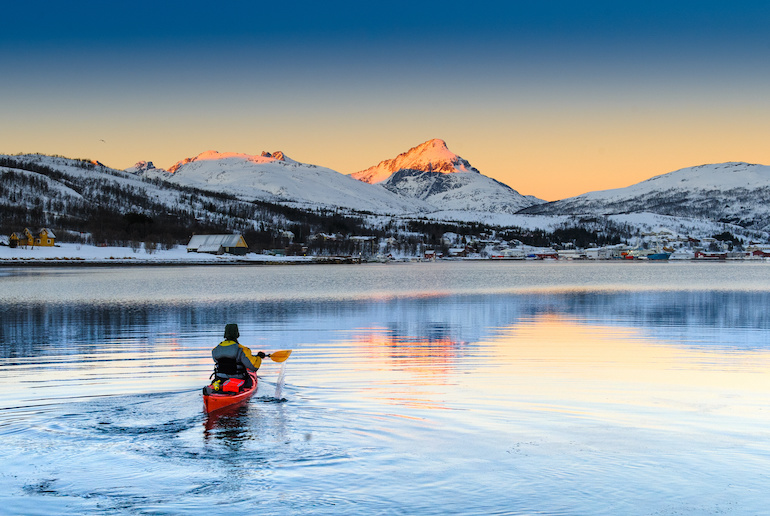 Tromso is a great place to go sea kayaking in Norway.