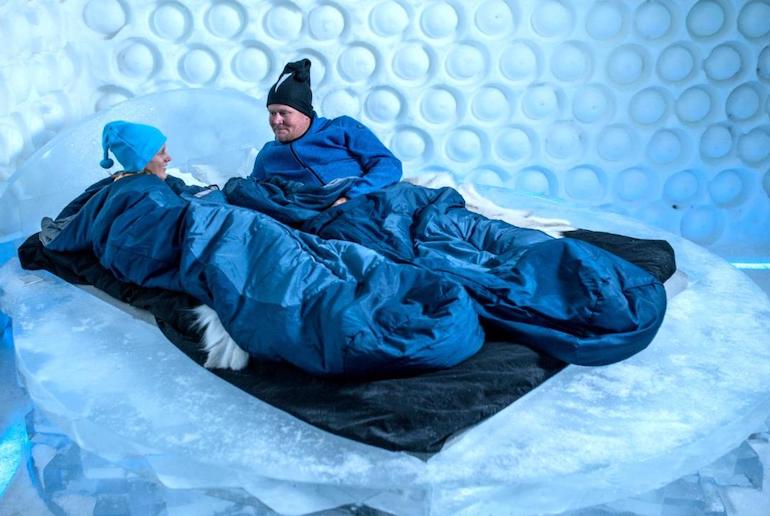 Sleeping on an ice bed in the Icehotel in Sweden is a bucket-list experience.
