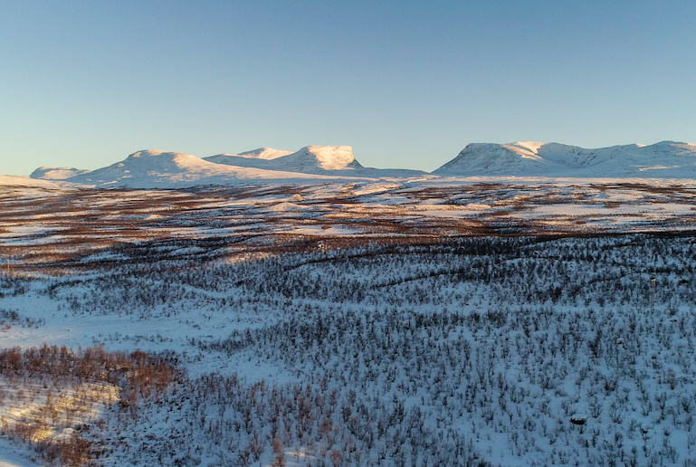 You get beautiful views of the Lapporten mountains from Abisko National Park.