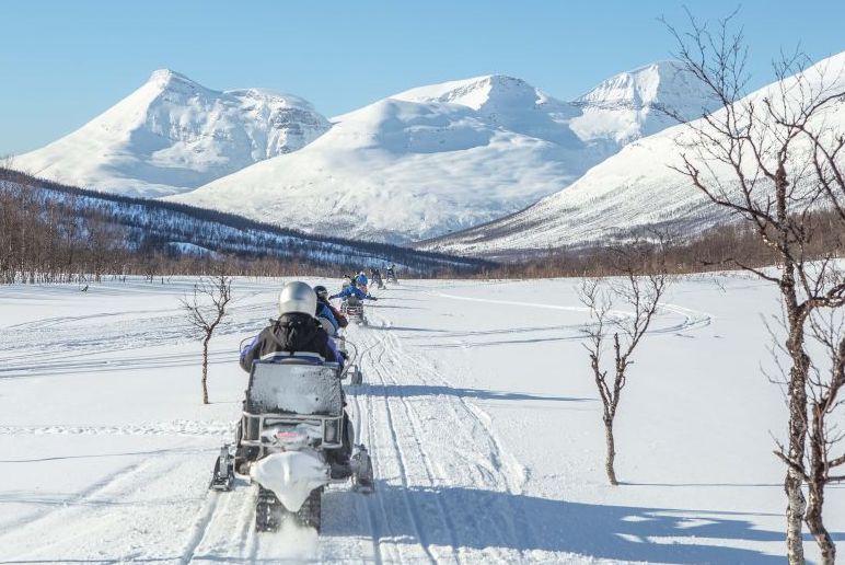 Visit Camp Tamok on a snowmobile tour from Tromso in Norway.