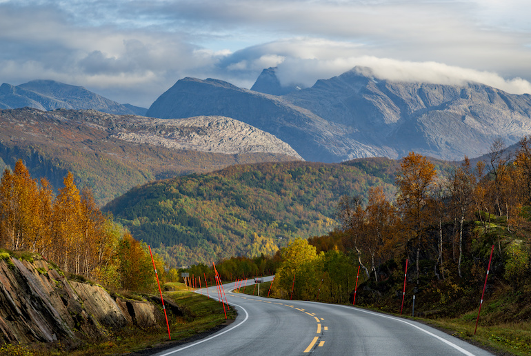 The E6 runs for much of way from Oslo to Tromso