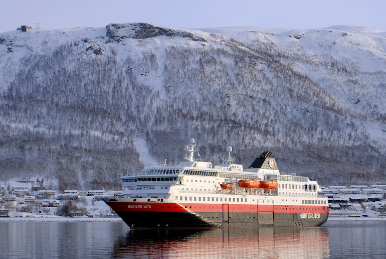 The Hurtigruten is a fun way to travel along the Norwegian fjords to Tromso.
