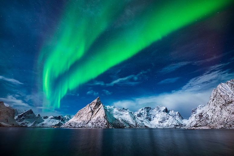 See the northern lights from the Lofoten islands in winter