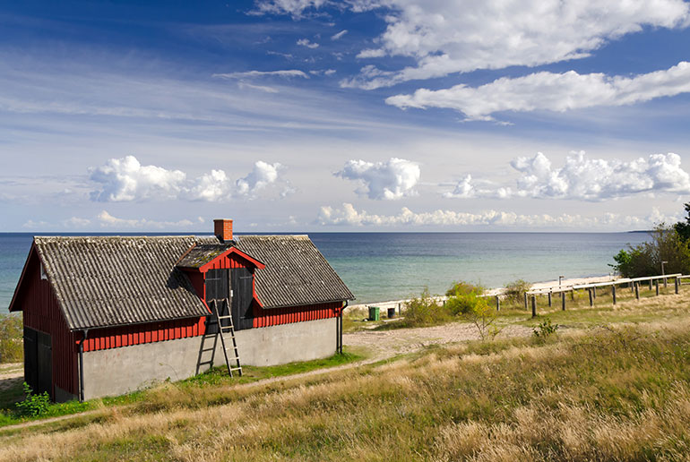 Skåne has cottages right near the beach