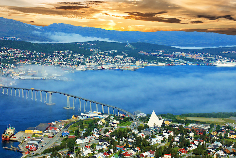 Tromso is the largest city in Norway in the Arctic Circle