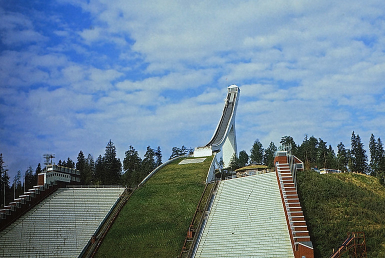See Oslo from the top of the Holmenkollbacken ski jump 