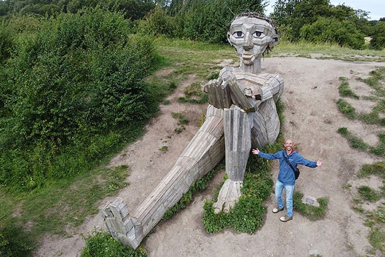 Take a tour of Thomas Dambo's giant sculptures around Copenhagen by bike