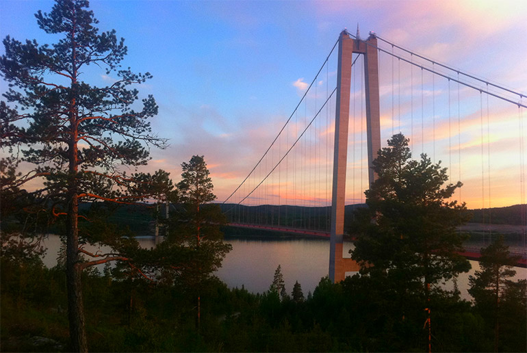 The High Coast road in Sweden is home to some dramatic scenery