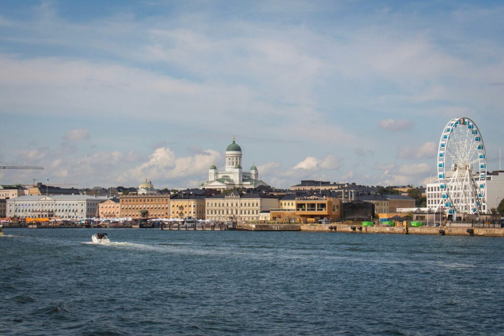 historic city view from the water
