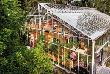 greenhouse with people inside