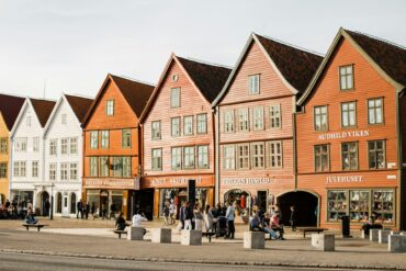 coloured houses in bergen norway